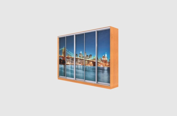 Шкафы-купе пятидверные