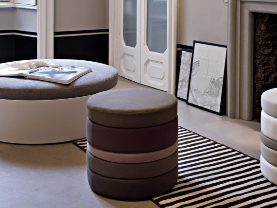 Круглый пуф для гостиной