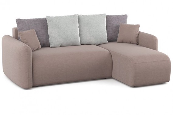 Угловой диван пастельных тонов