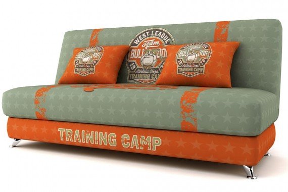 Диван с красивым принтом