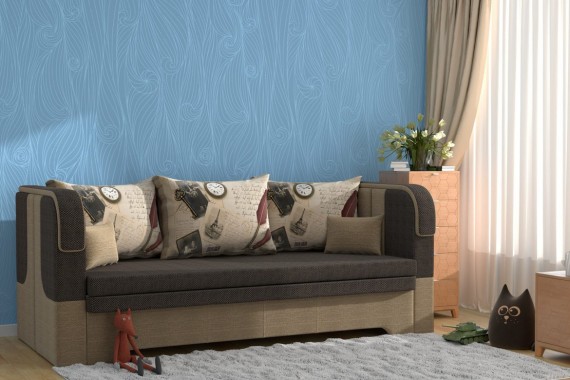 Двухъярусный диван в интерьере