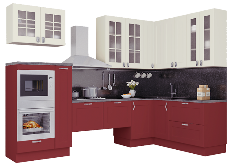 Кухни с покрытием эмаль DUBRAVA под заказ