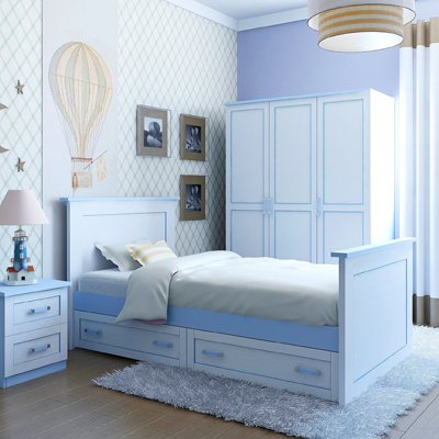 Мягкая кровать для мальчика